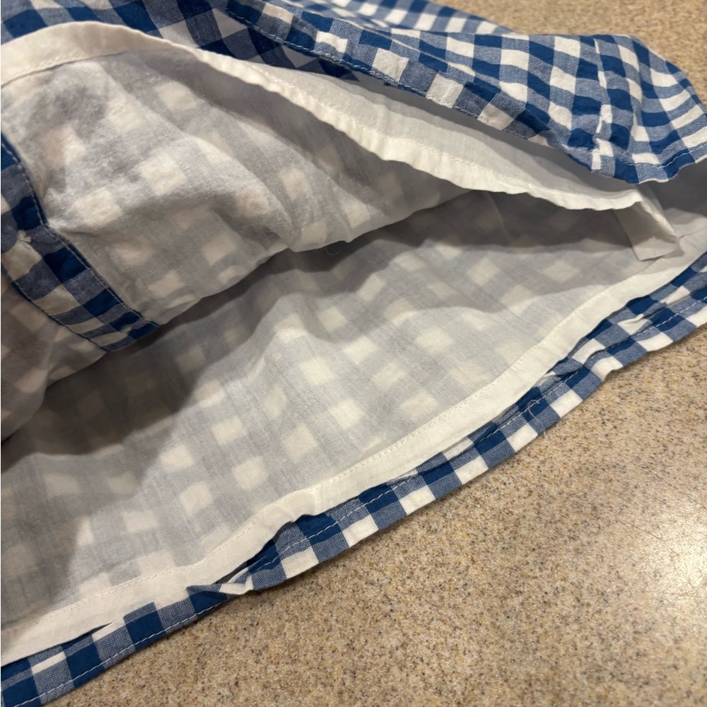 Tucker + Tate Blue and White Gingham Cotton Girls Dress Size 4 Spring - Picture 6 of 9